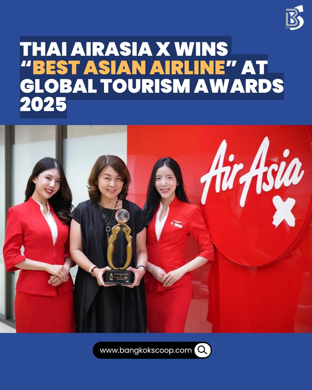 Thai AirAsia X Wins “Best Asian Airline” at Global Tourism Awards 2025